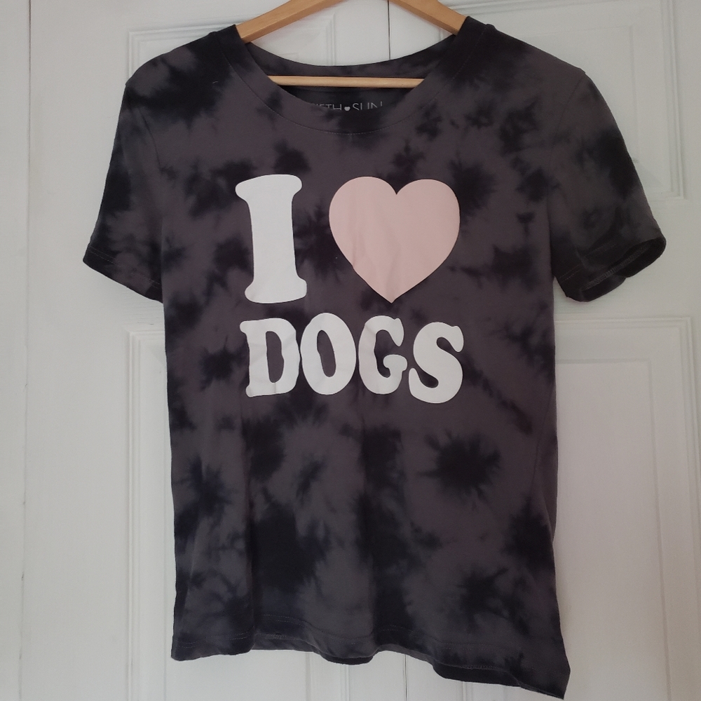 "I Love Dogs" Tie-Dye Tee